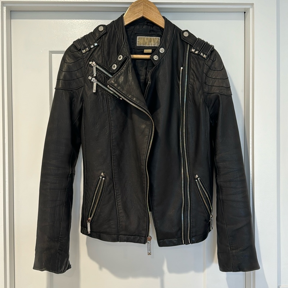 Leather jacket Michael Michael Kors